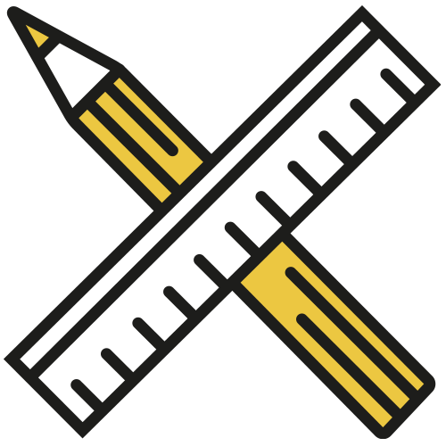 icon of a ruler and pencil