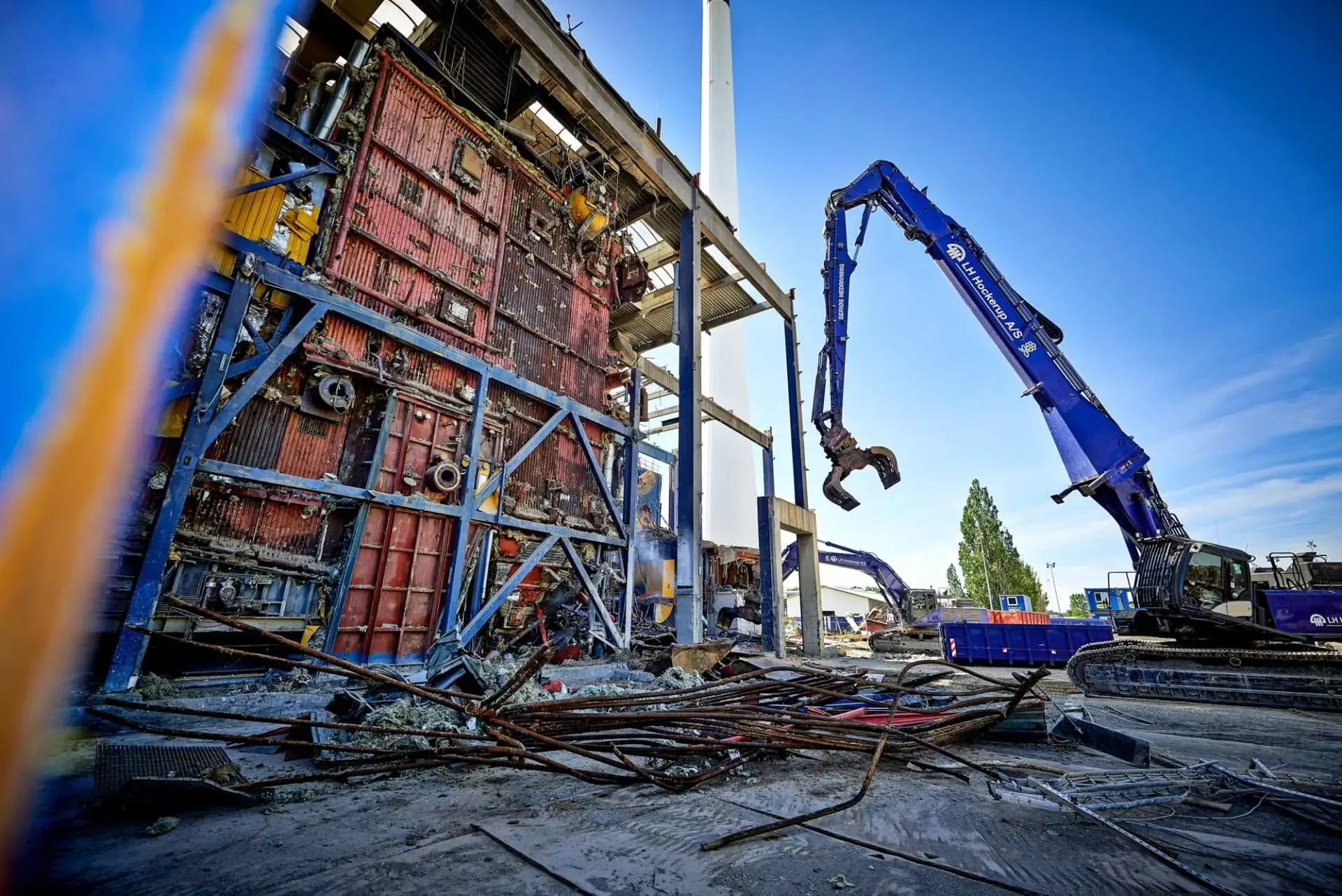 LH Hockerup nedrivningsprojekt med kran