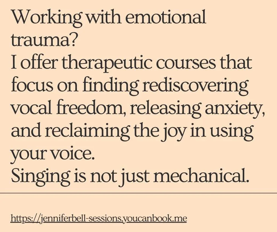 This is a game-changer. Single sessions or courses available in voice therapy. Let's break up the shit-show and sing! https://jenniferbell-sessions.youcanbook.me