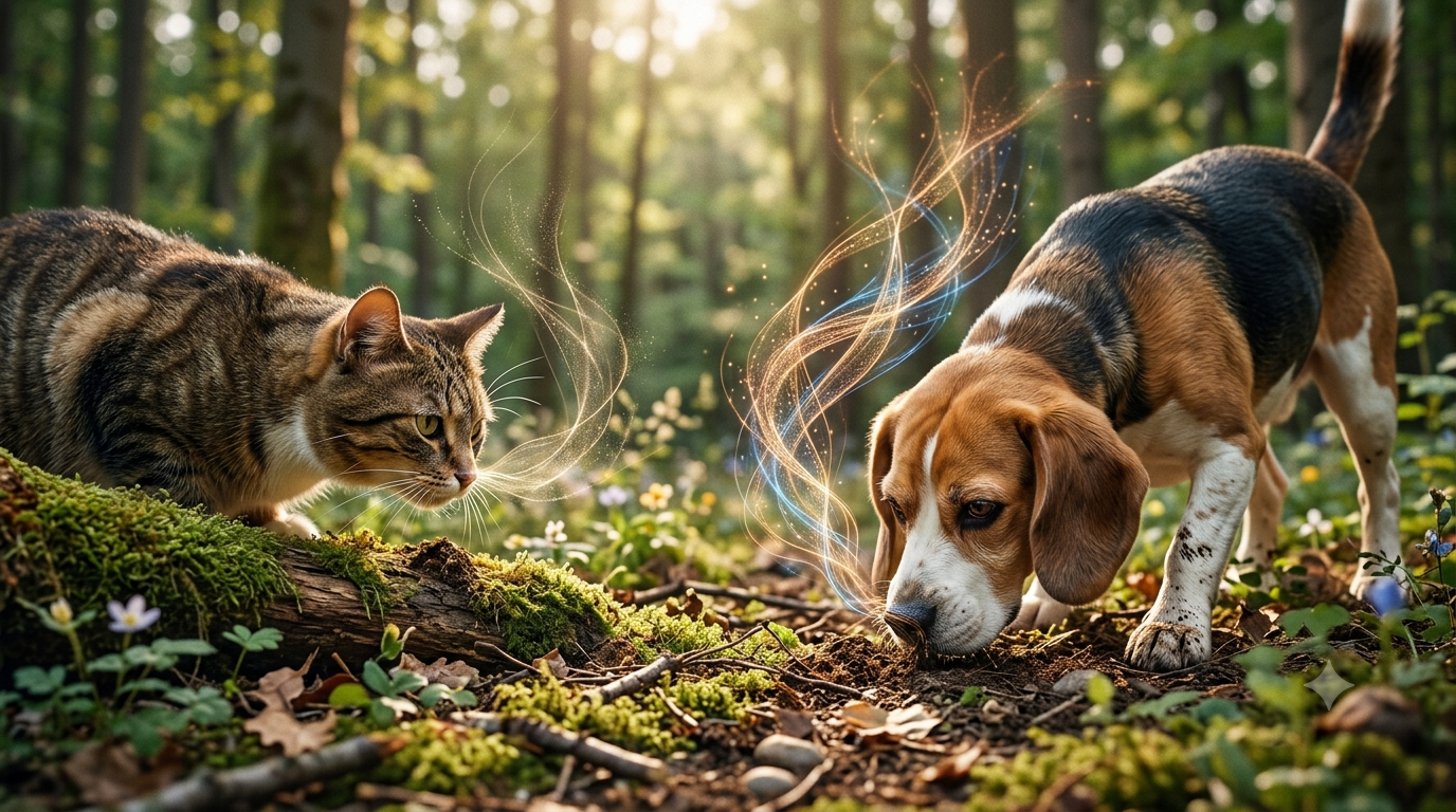 Dünyayı Burunlarıyla Gören Dostlarımız: Kedi ve Köpeklerde Koku Alma ve Zihinsel Aktivite