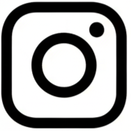 Instagram logo with black outline and white background