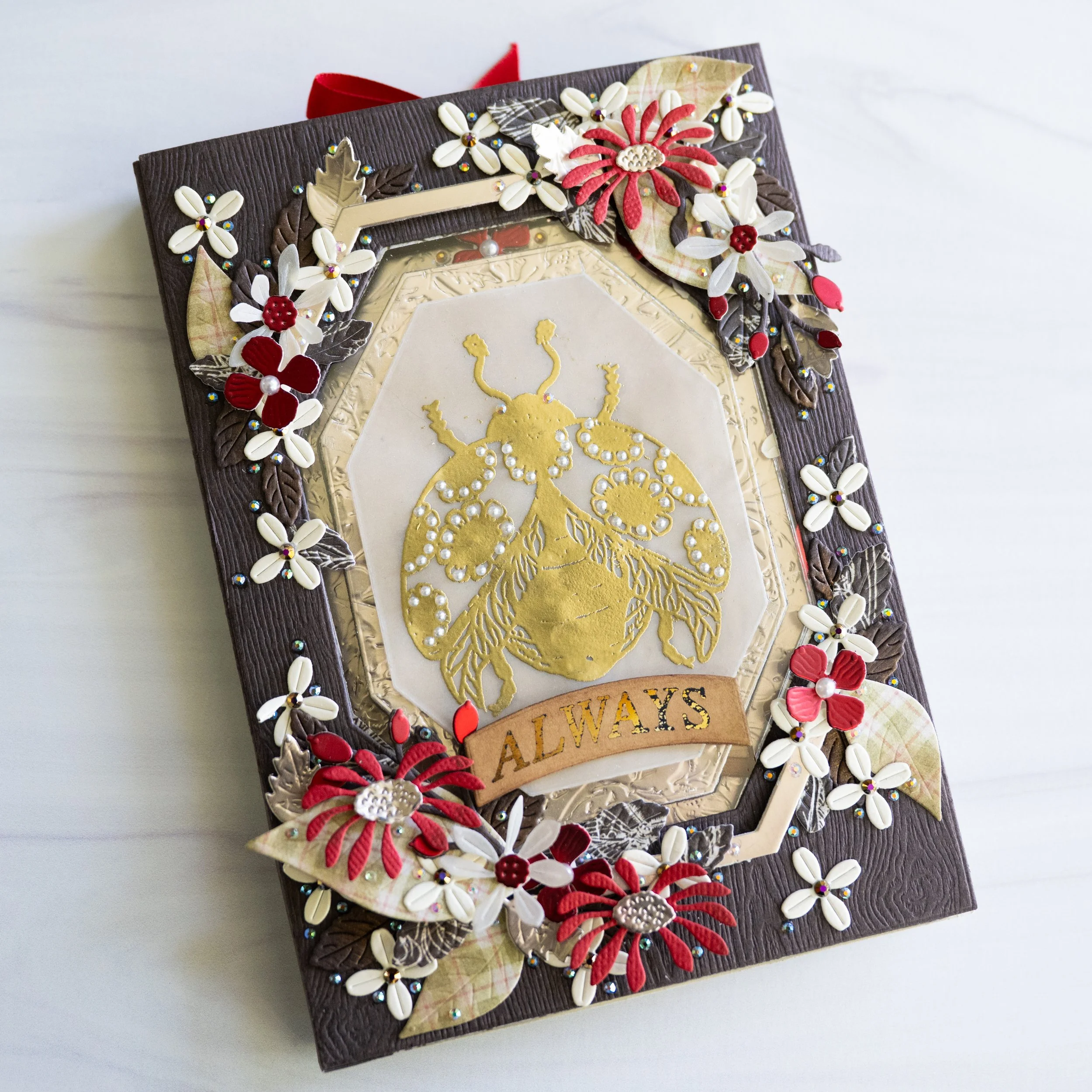 Ladybug Ornament Card
