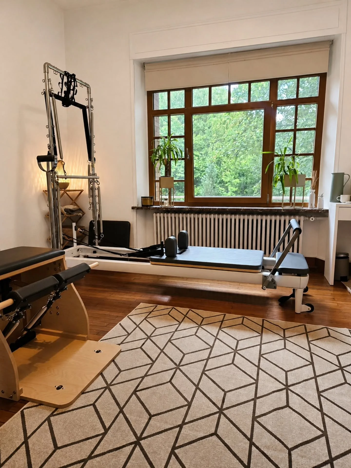 Practicing with a view 🌿☘️
The greenery outside and the birds chirping all day make every session a little more calming.
If you'd like to try a private multi apparatus Pilates session with me in Howald, Luxembourg feel free to send me a DM 😊