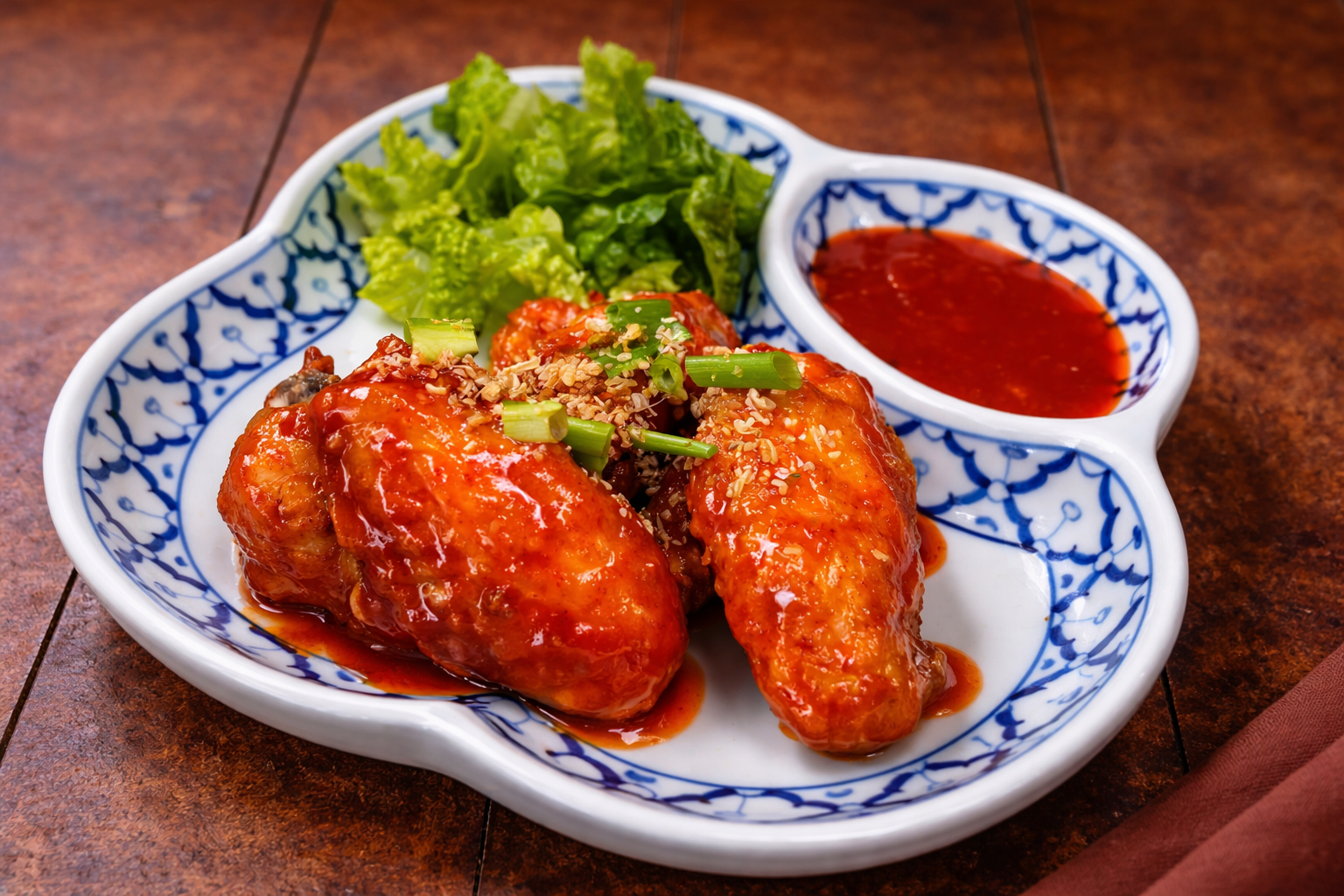 Thai sticky chicken wings (6 pieces)