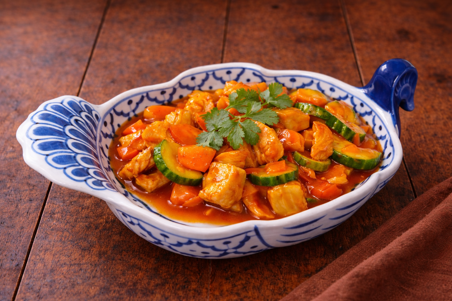Stir-fried sweet and sour (pad priao-wan)