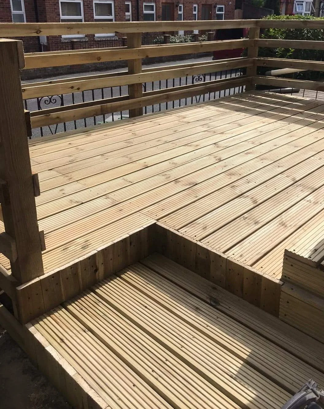 Newly installed decking
