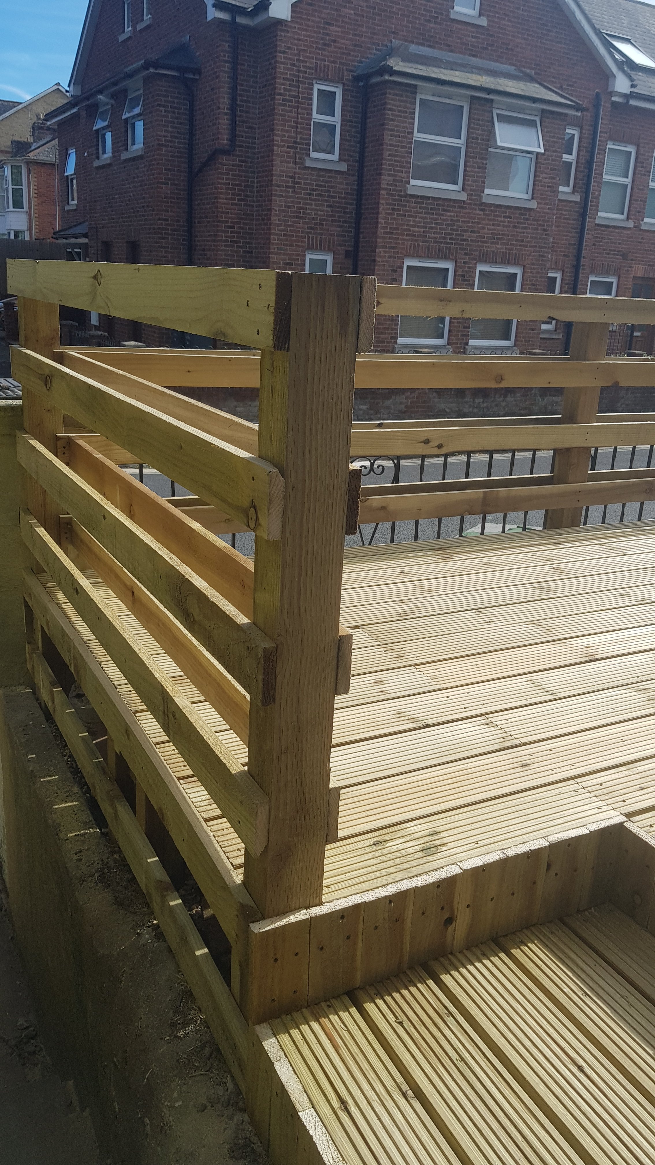 New decking image taken from a view from a corner