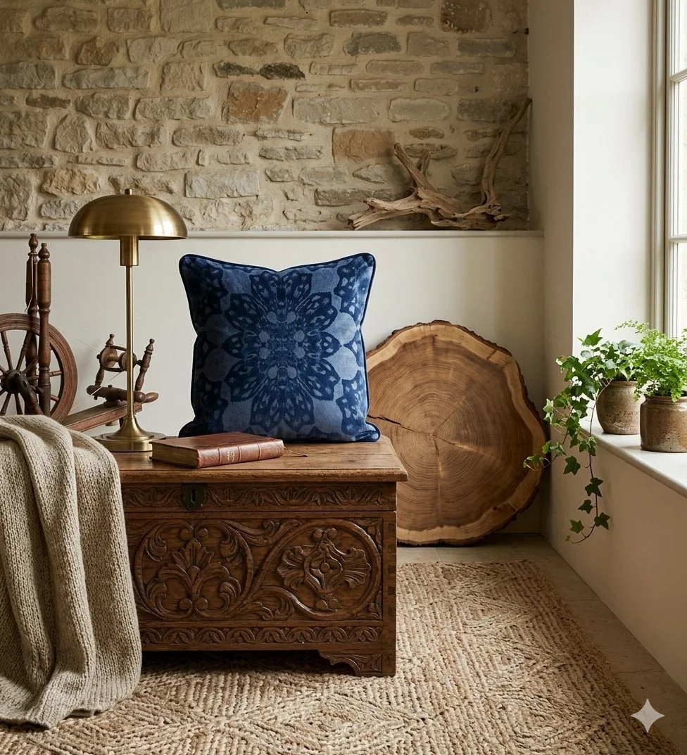 Daffodilic Inky blue cushion 2.jpg