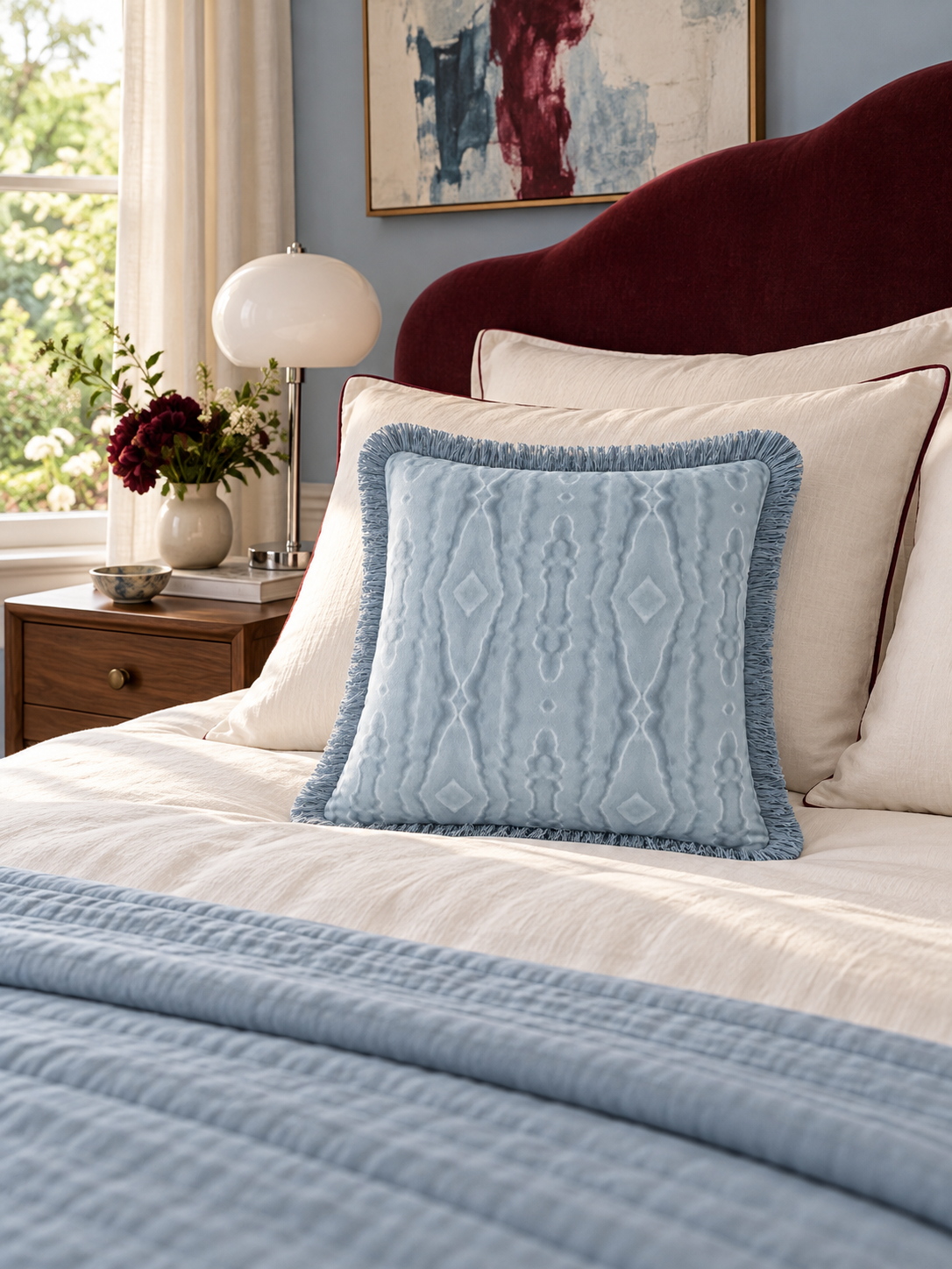 Tidelines+Cushion+in+a+Burgundy+Bedroom.png