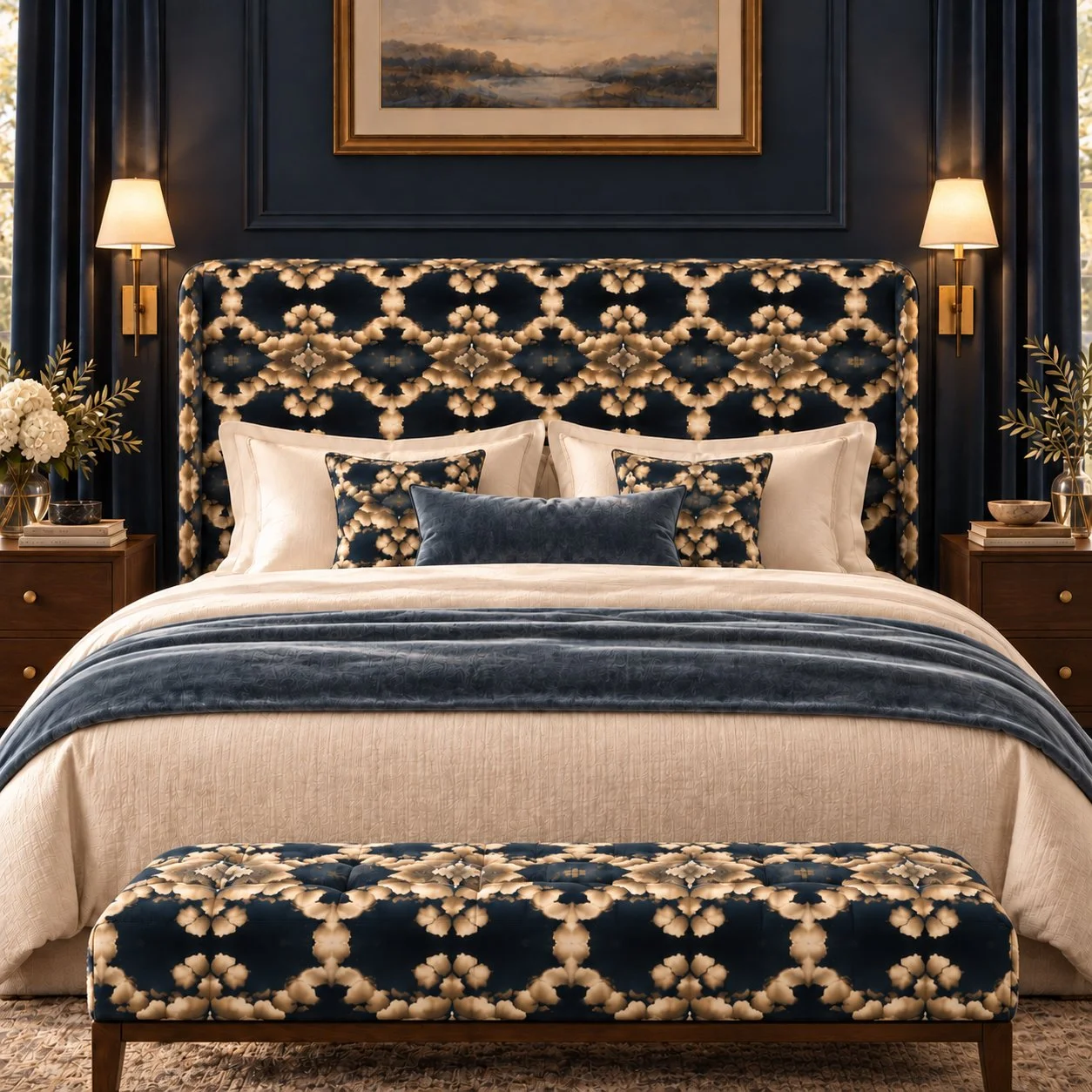 LFC Headboard, footstool, cushion, boutique.jpg