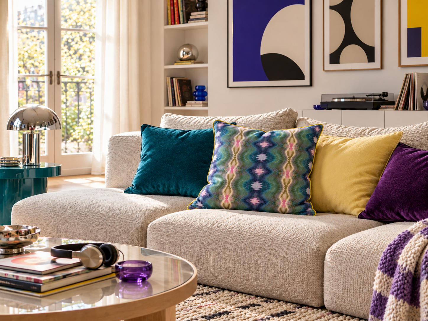 Creative contemporary lounge with velvet and vinyl.png