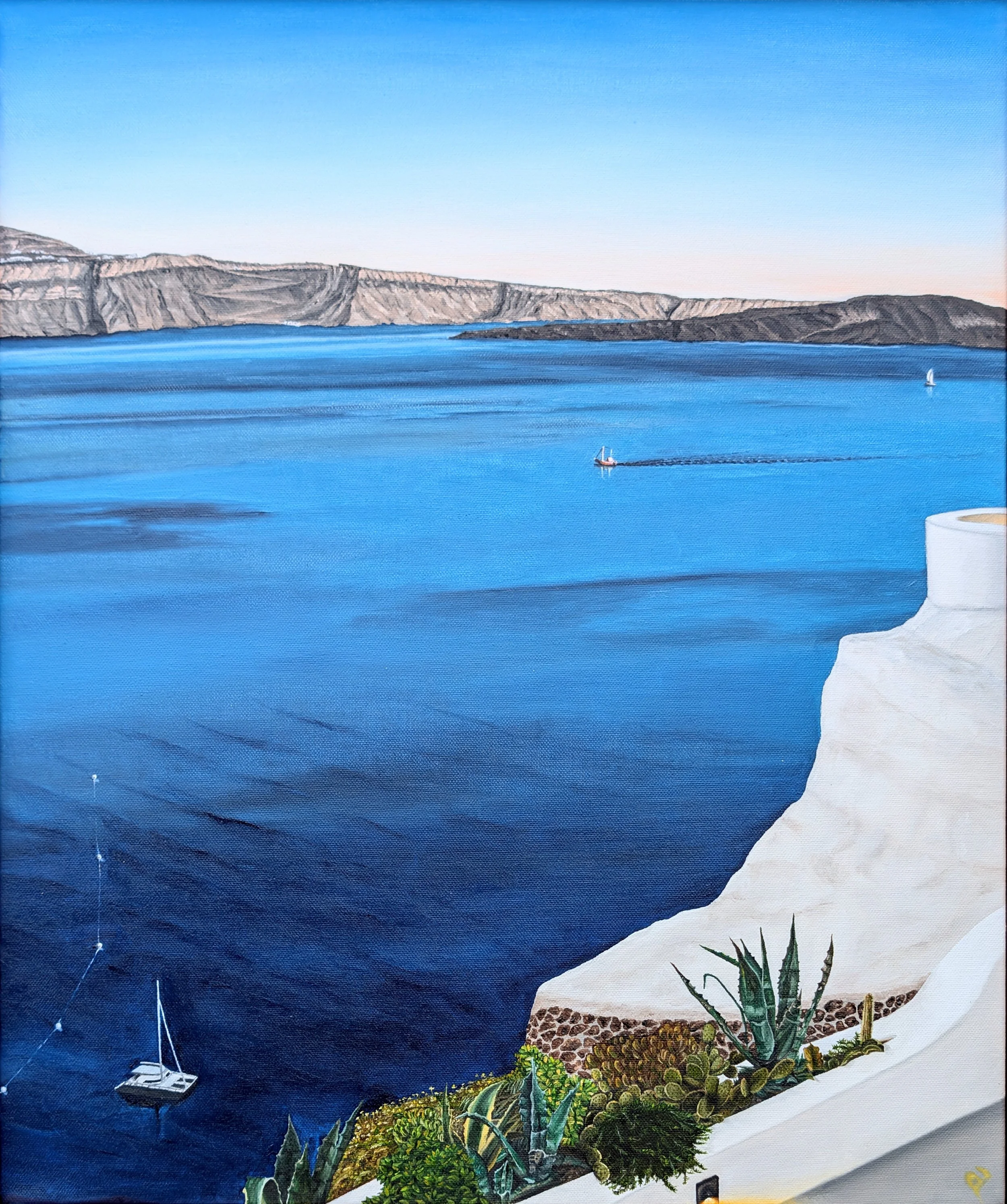 Where-time-stands-still-sunset-lookou-greece-sea-santorini-oil-painting-art-by-ahmet.jpg