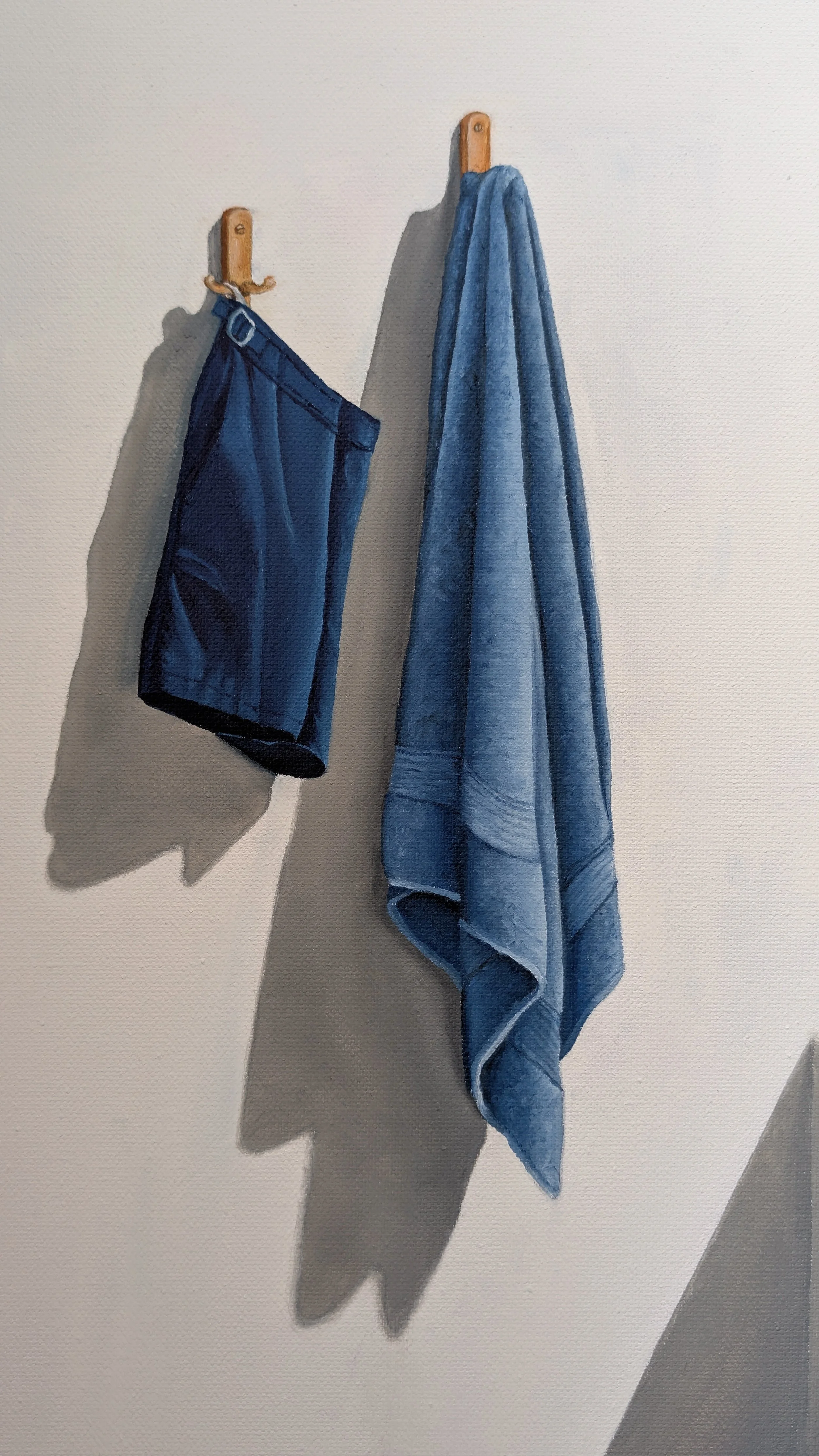 Party-of-Three-oil painting-mykanos-shorts-towel-art-by-ahmet.jpg