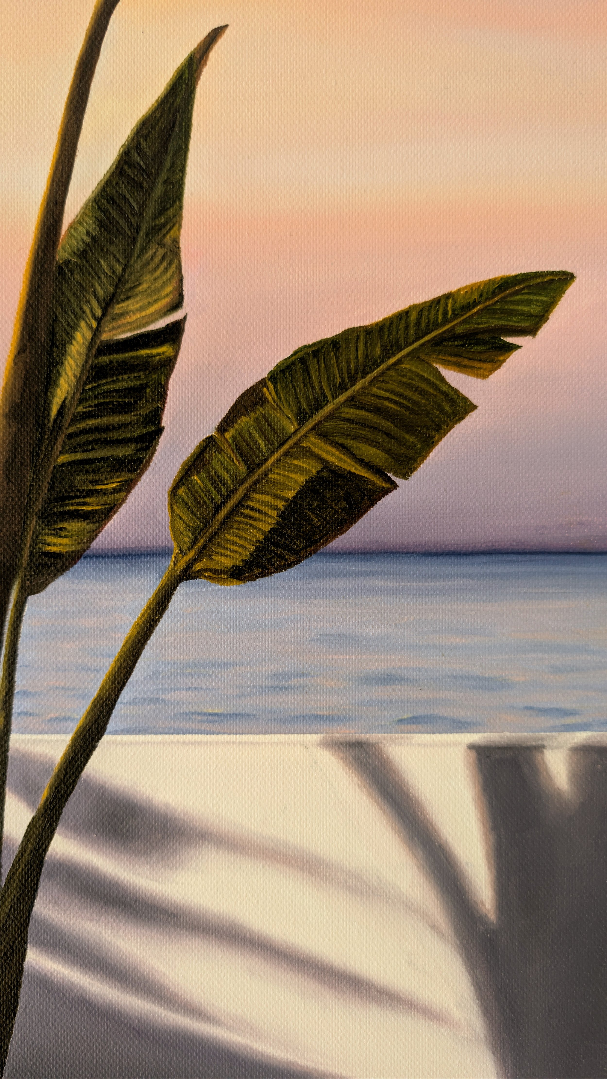 Golden-Neighbours-No-8-oil-painting-sunset-bird-of-paradise--sea-artbyahmet.jpg