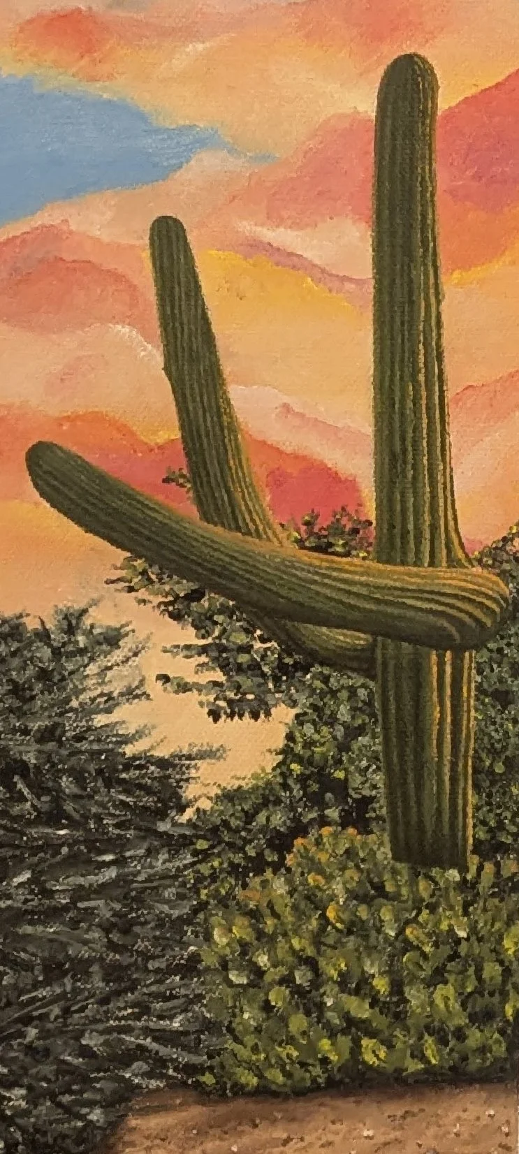 late-checkin-number-81-03-joshua-tree-cactus-sunset-oil-painting-artbyahmet0