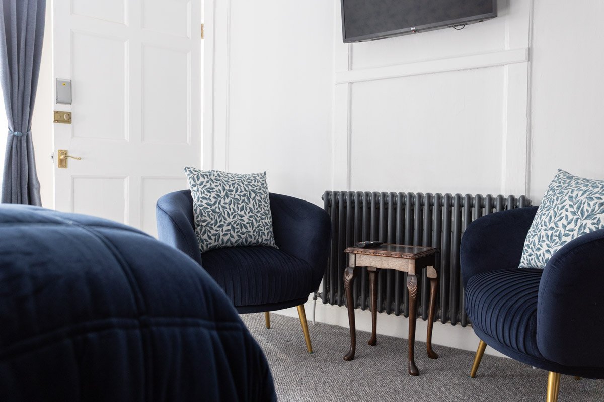 tub chairs and small table for comfort
