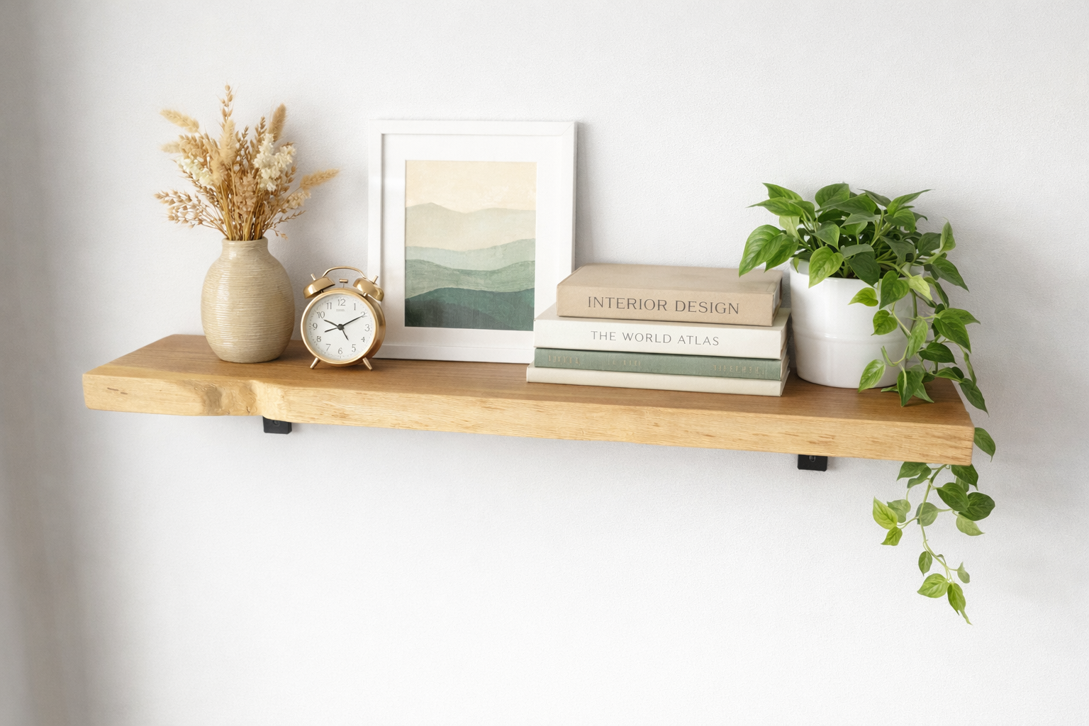 White Oak floating shelf