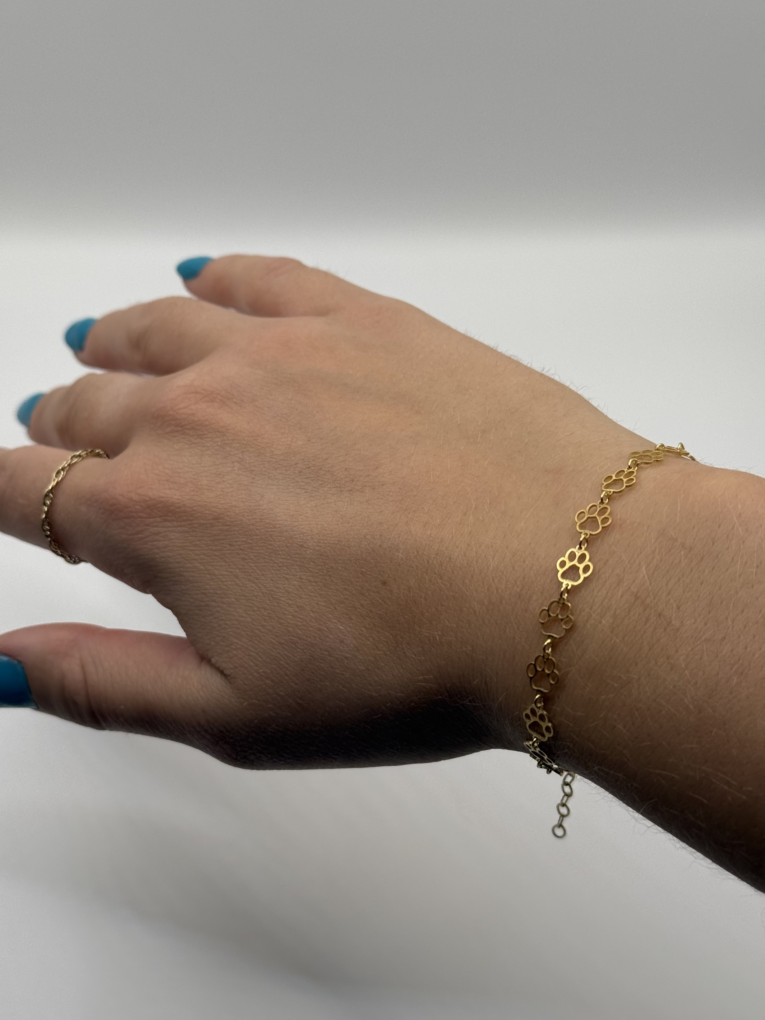 goldfilled pawprint bracelet