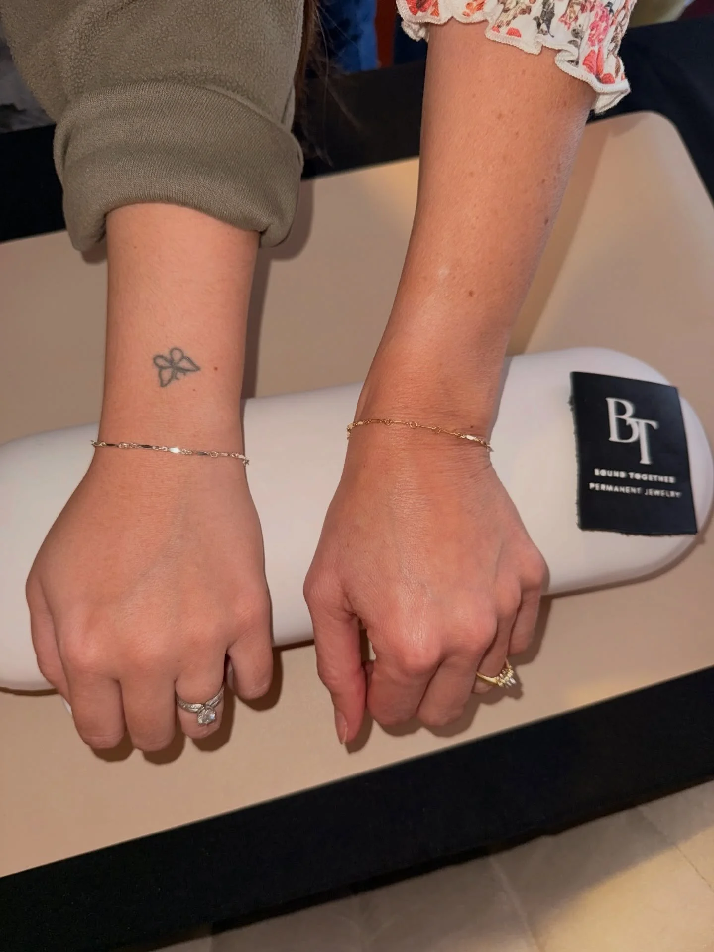 When friends come into town, permanent jewelry is a must! Loved getting these sweet friends with forever pieces.

Book your permanent jewelry appointment today at the link in bio! 

#permanentjewelry #boundtogether #bookyourappointmenttoday #matching