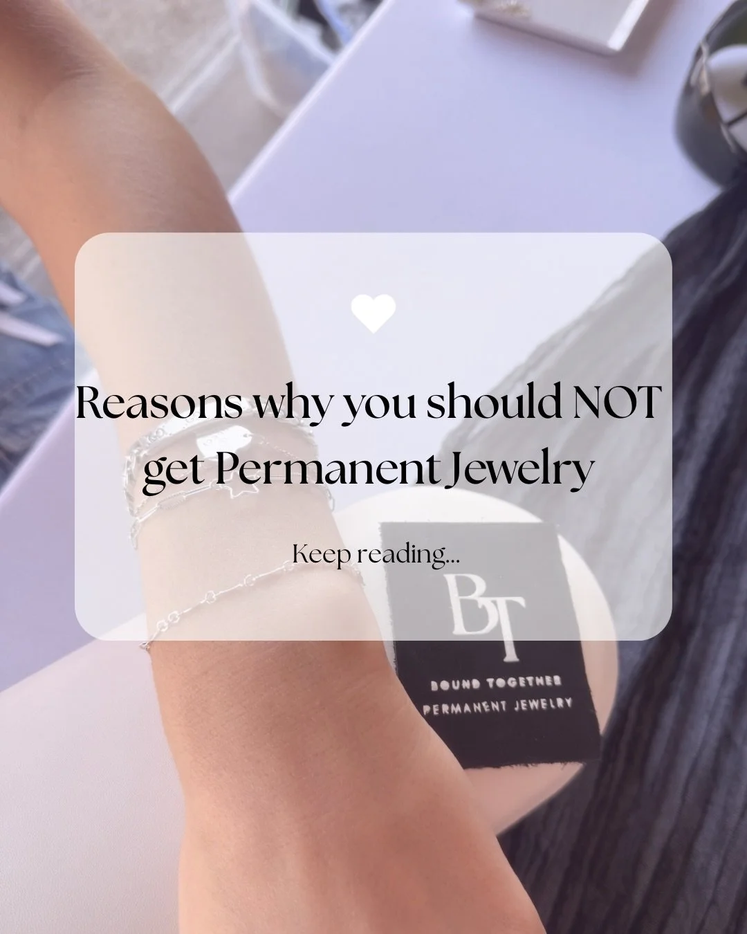 Okay but for real!! 😆

You want something you never have to think about that still makes you feel put together.

Get the piece. You won&rsquo;t regret it. Afternoon permanent jewelry appointments available. 🤍✨
