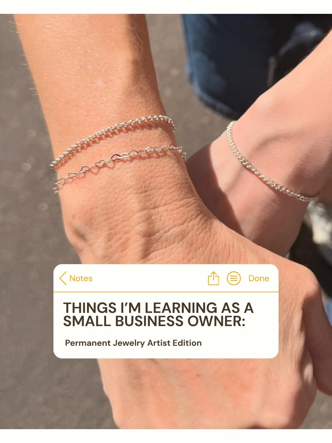 It&rsquo;s more than just permanent jewelry. It&rsquo;s people, growth, connection &amp; celebrating the journey of owning your own business. Here&rsquo;s what I&rsquo;ve been learning along the way!!