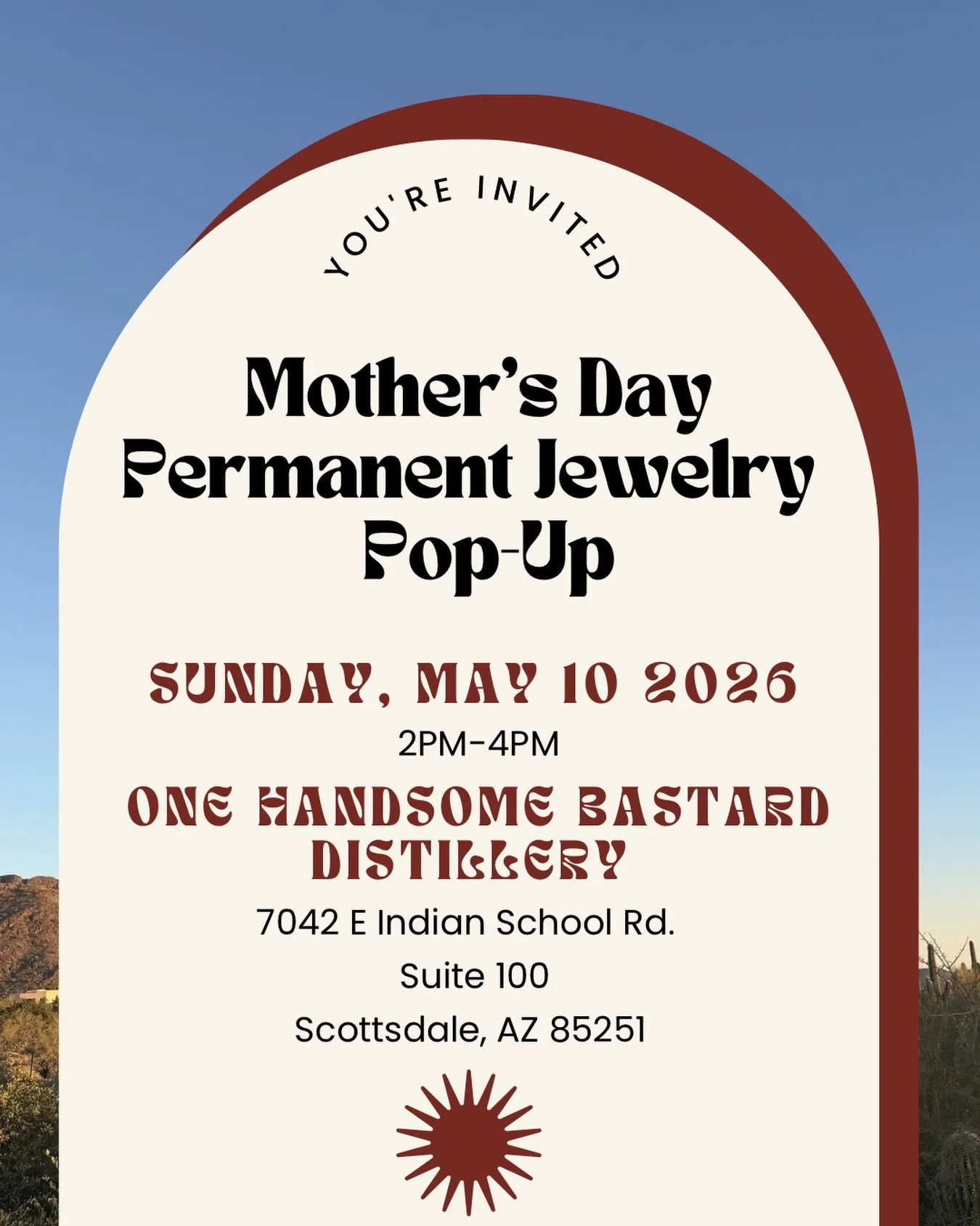 Time announced!! ✨✨✨ Mother&rsquo;s Day Plans!! 

Come by &amp; get some drinks and really good food at @onehandsomebstard + permanent jewelry! 
Bring your person &amp; when you both get a bracelet, get $10-$15 off each! 

We will be there from 2-4pm