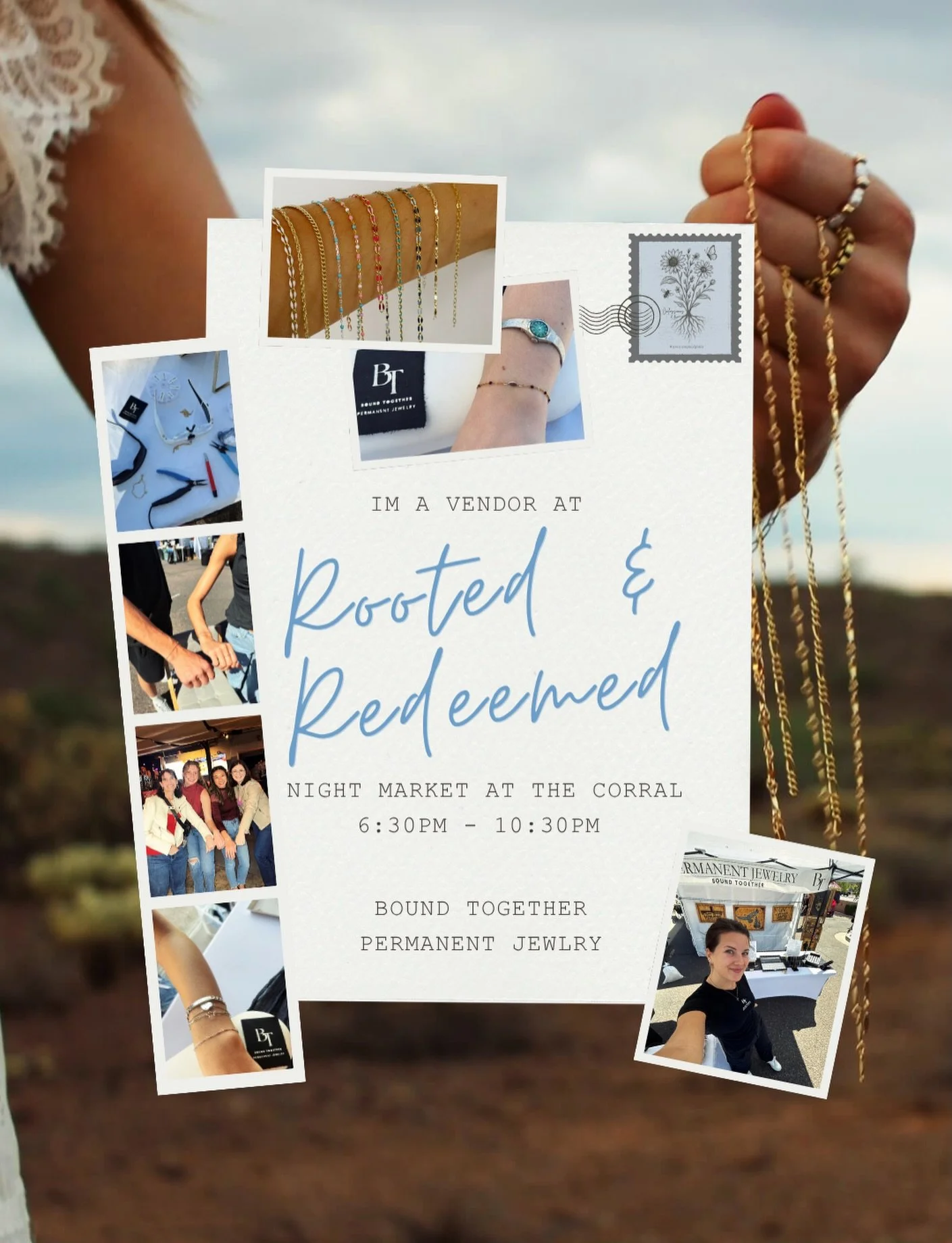 Another market added to the summer lineup ✨

I&rsquo;ll be at Rooted &amp; Reemed at The Corral in Waddell on June 26 🤍 Come shop permanent jewelry, charms, and new arrivals with me!

See you there 🫶