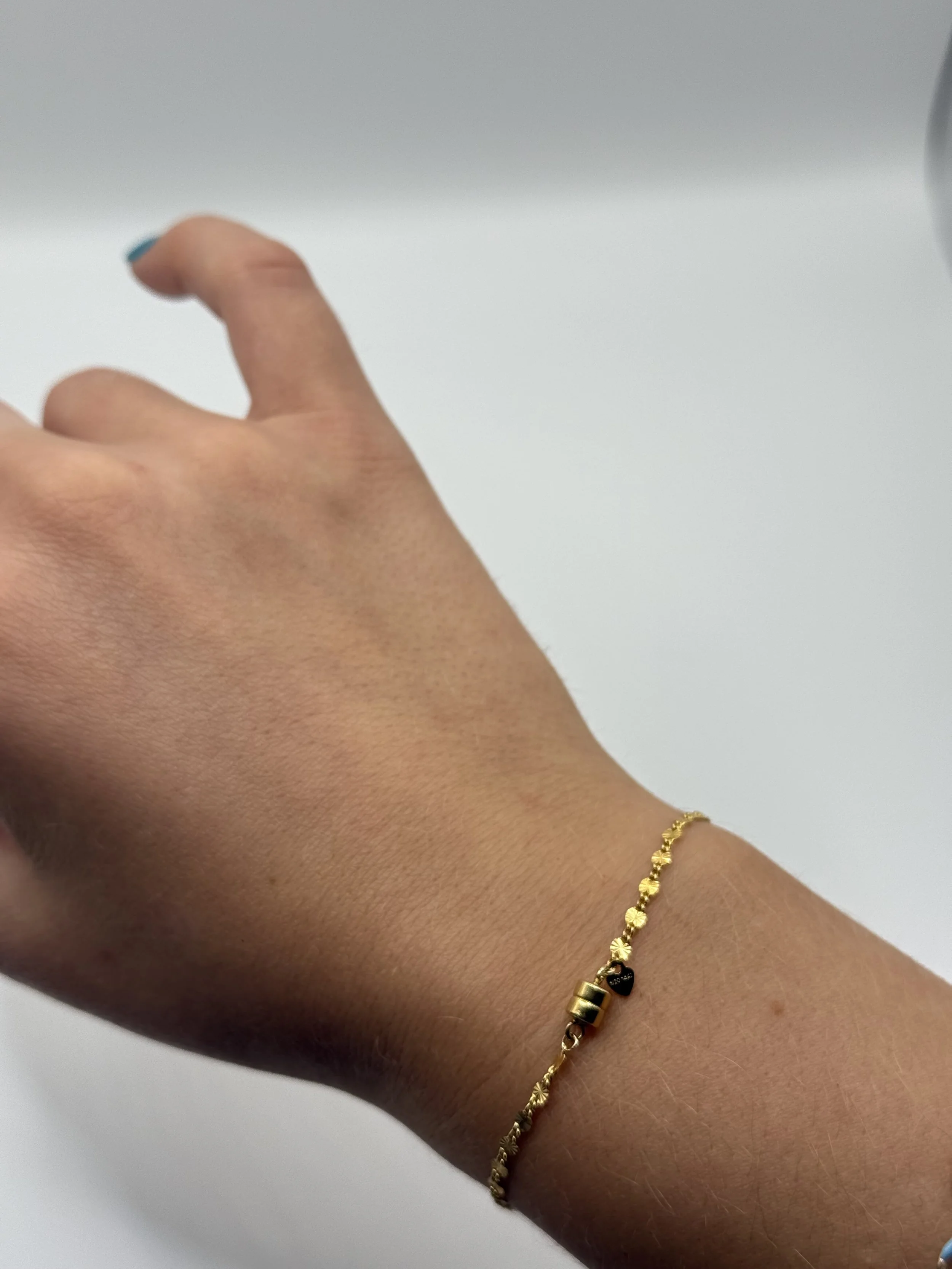 14k goldfilled sunburst bracelet magentic clasp