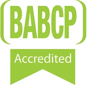 BABCp Accredited logo with green text and design elements.