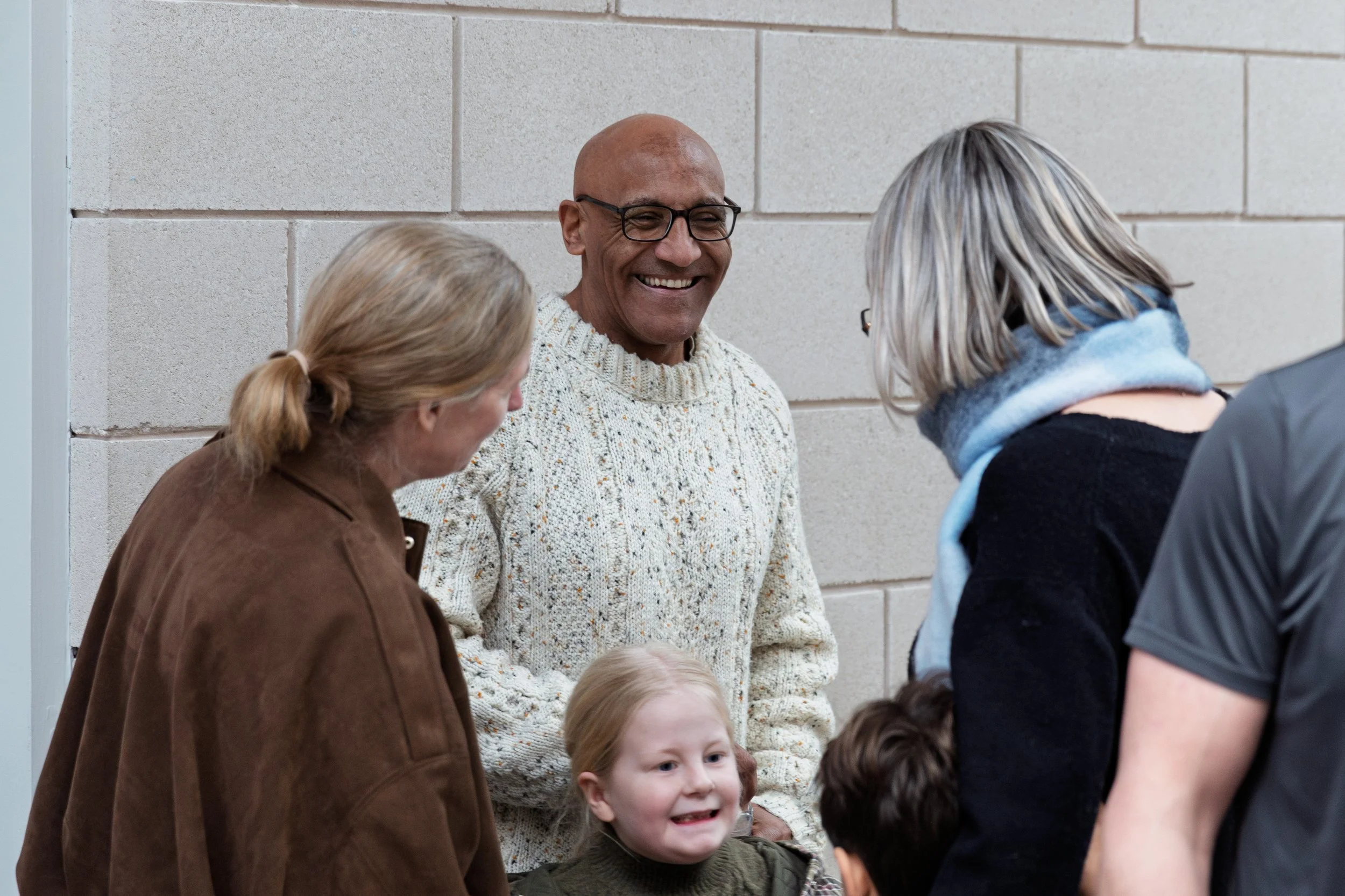 Family smiling together