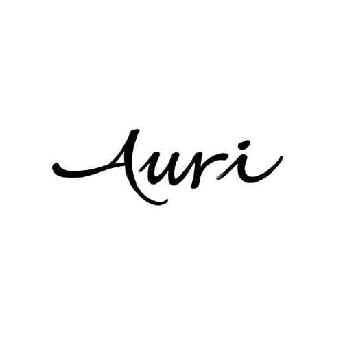 The word 'Auri' written in cursive black script on a white background.