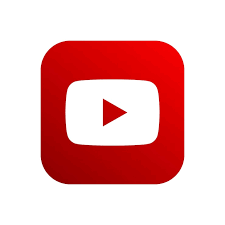 YouTube logo with red play button icon