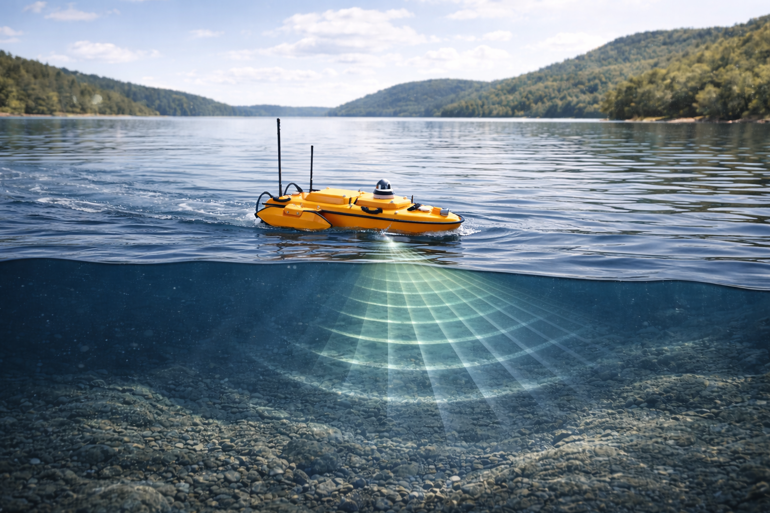 Medermérés drónhajóval vízfelületek és víztestek pontos térképezéséhez