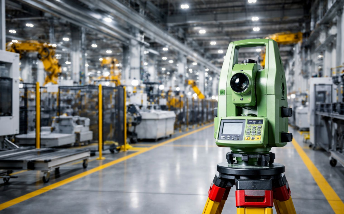 Gépipari geodéziai mérések precíz beállításhoz és gyártási ellenőrzéshez