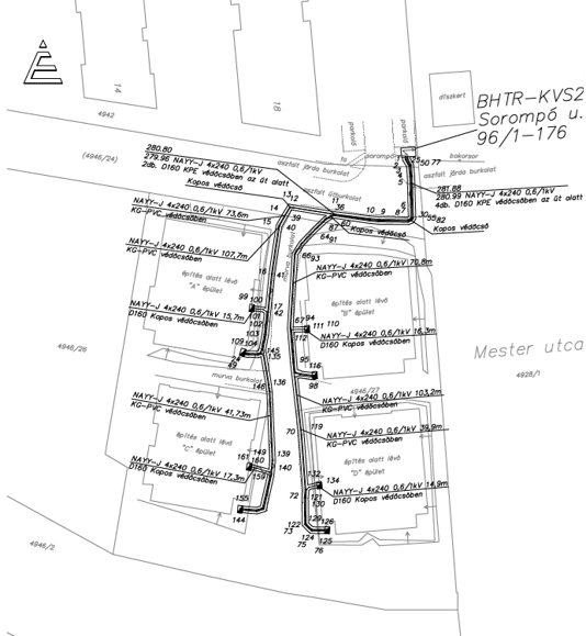 Szakági helyszínrajz készítése építési és közműtervezési feladatokhoz