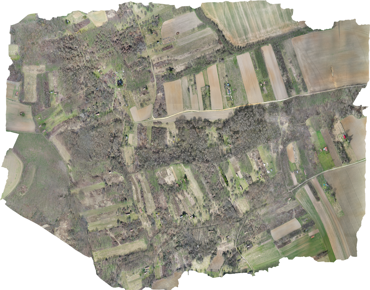 Szőlőterületek domborzati viszonyait bemutató topográfiai térkép külterületen