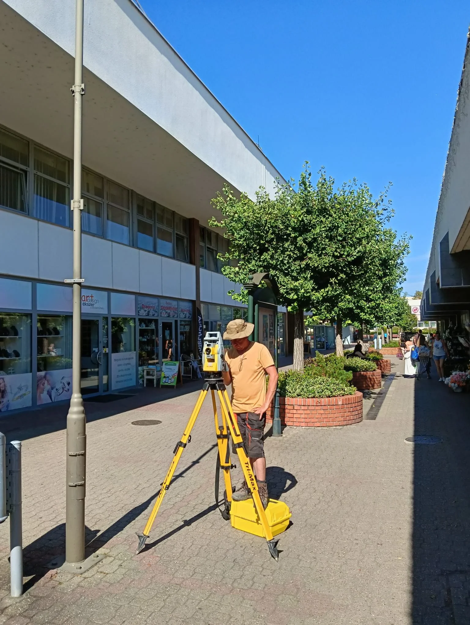 Tervezési alaptérkép mérése Ajka belvárosában