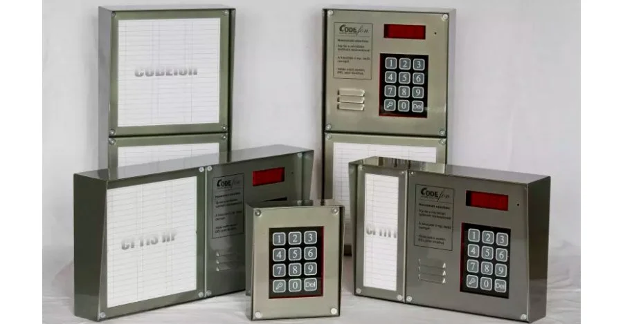 Kaputelefon rendszer kódos billentyűzettel és névtáblával társasházak és intézmények beléptetéséhez