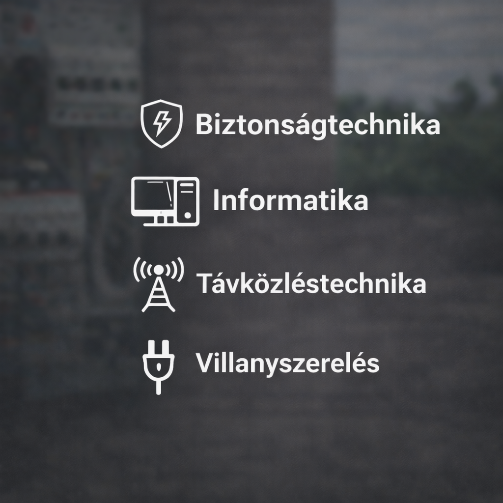 Biztonságtechnikai, informatikai, távközlési és villanyszerelési szolgáltatások kivitelezése - Ajka - Veszprém megye