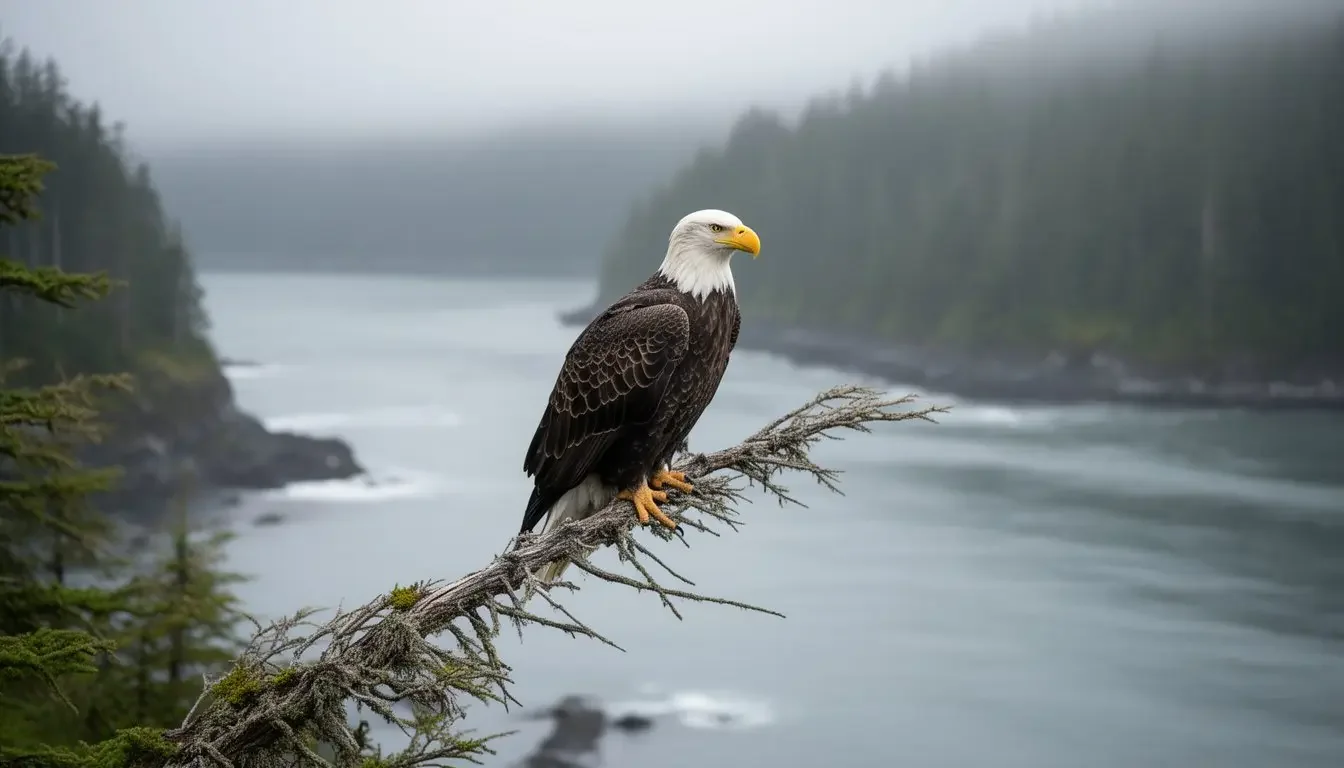 bald eagles Southeast Alaska rainforest