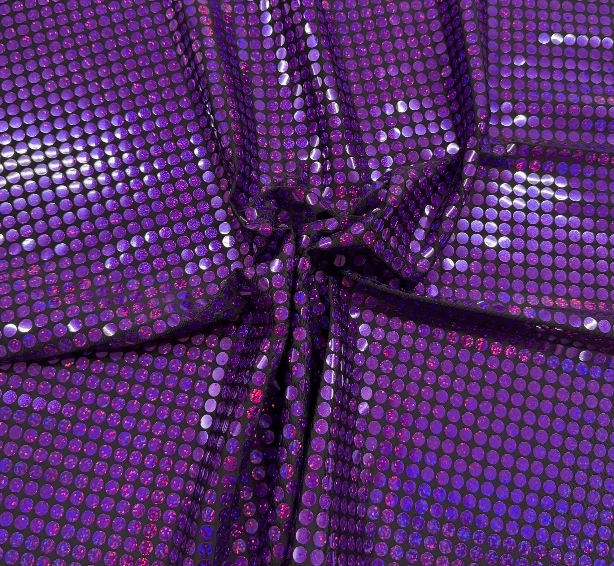 purple sequin fabric print. custom heat press vinyl