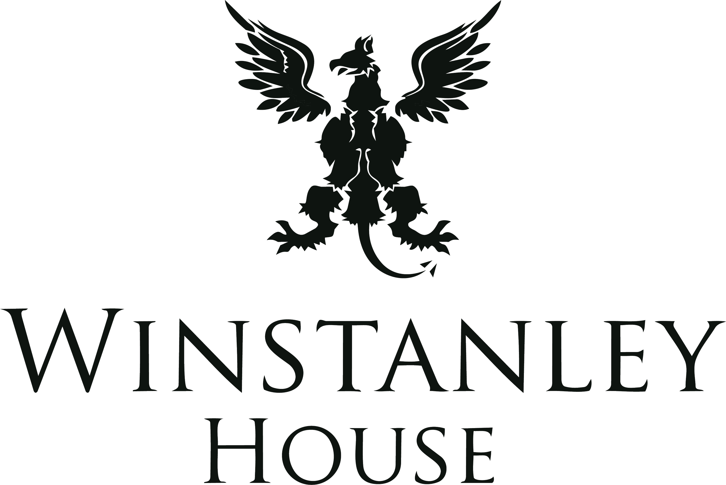 Logo of Winstanley House featuring a stylized lion with wings above the words "Winstanley House".