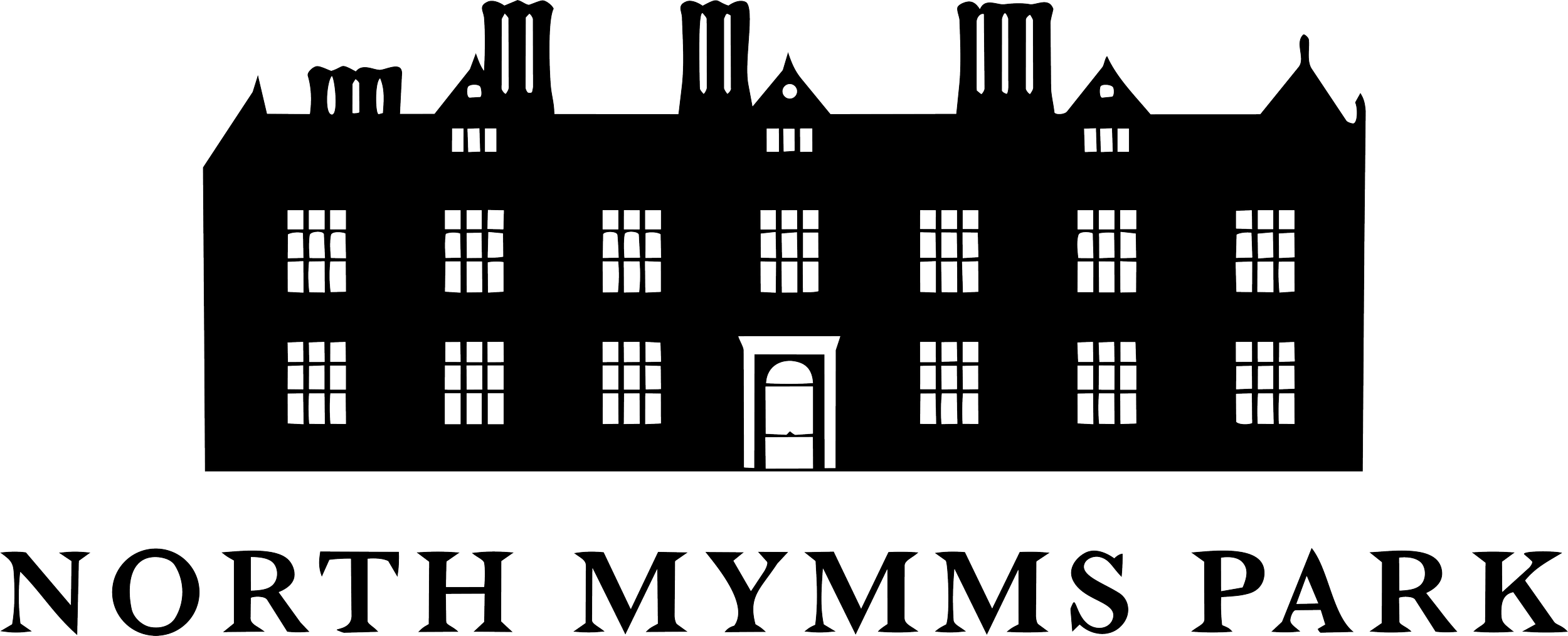 Outline of a large, historic building with multiple windows and decorative roofline, labeled 'North MyMMS Park' at the bottom.