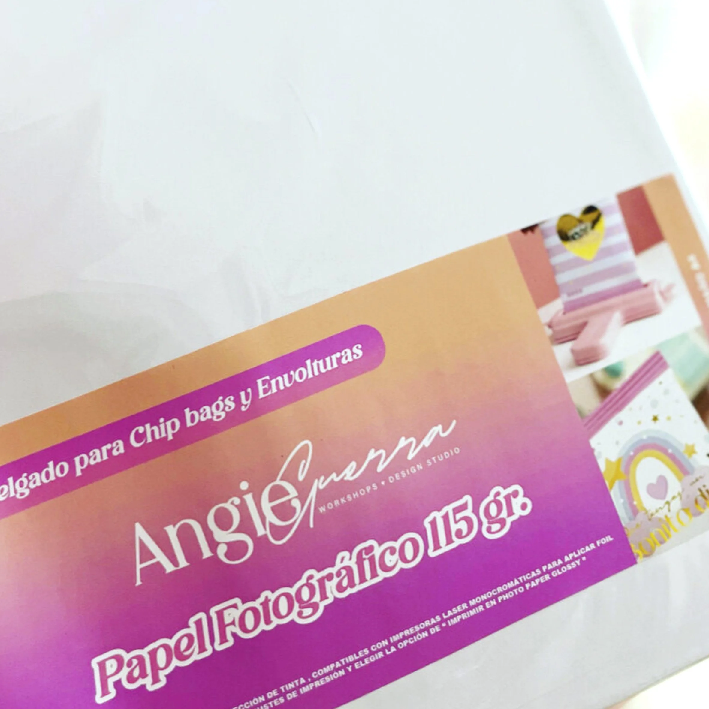 PAPEL FOTOGRÁFICO 115 gr ( chip bags y envolturas )