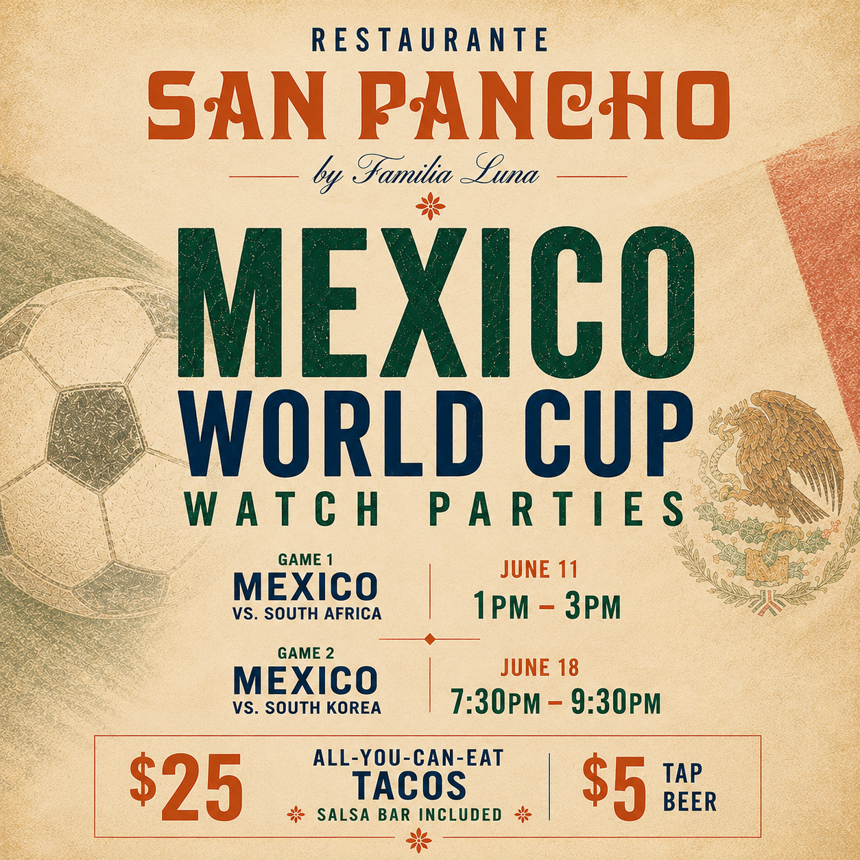 Mexico World Cup Watch party