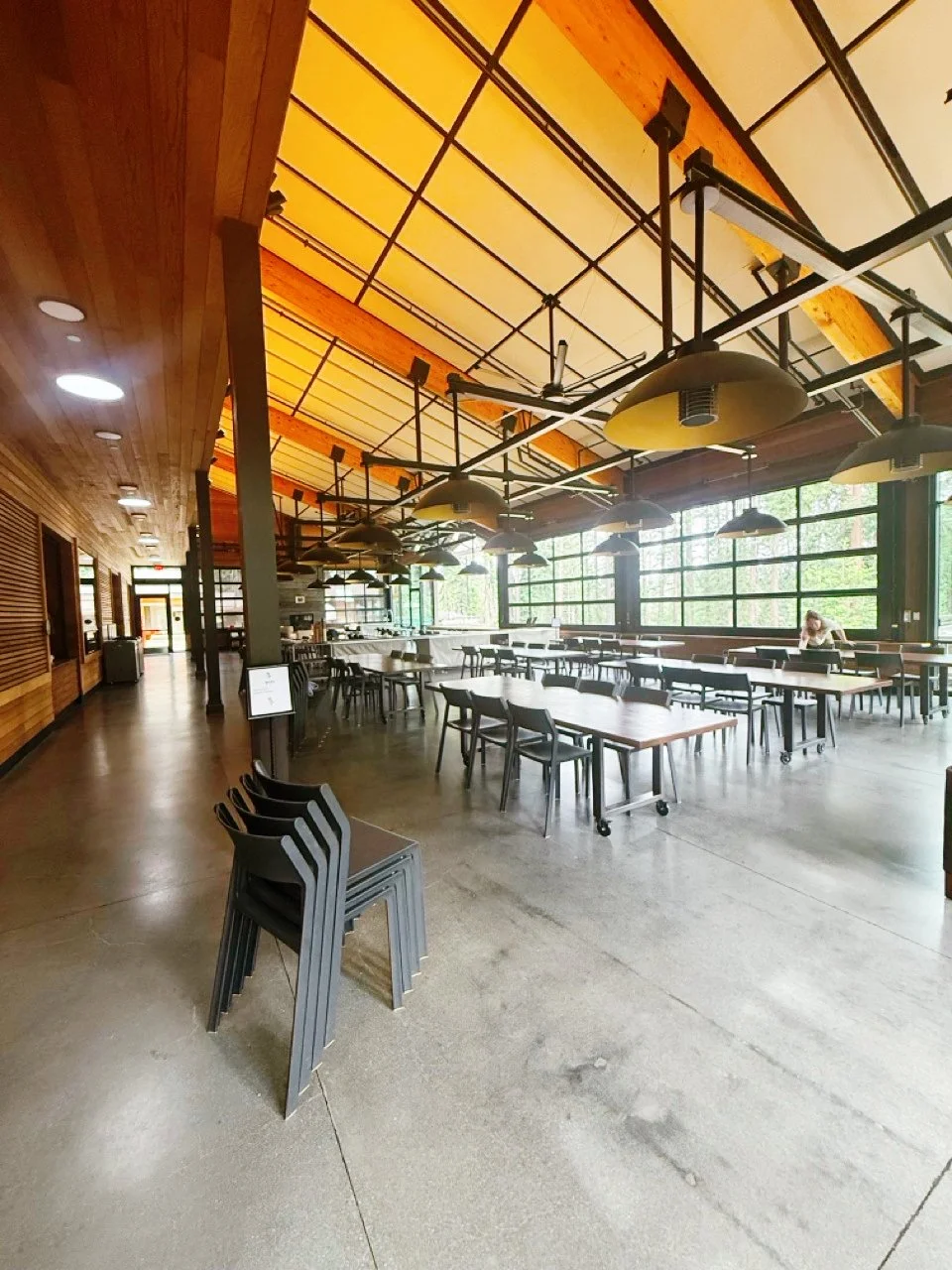 The Dining Hall at Enchanted Hills. All meals are included with registration to Camp Coffee Shop.