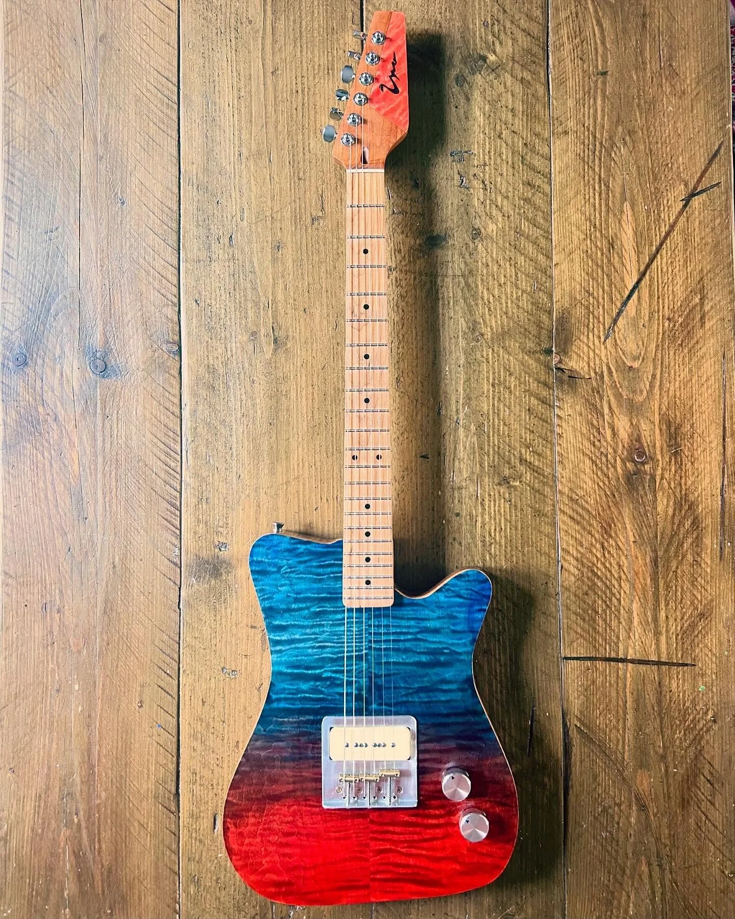 Although the summer is over this new build brings Good vibrations all year round ☀️🌊🍹

Specs below:

Body: Quilted Maple Top
Neck: Roasted Maple 
Fretboard: Roasted Maple 
Frets: 22 (Stainless Steel - Medium / Jumbo)
Fretboard Radius: 12&rdquo;
Nec