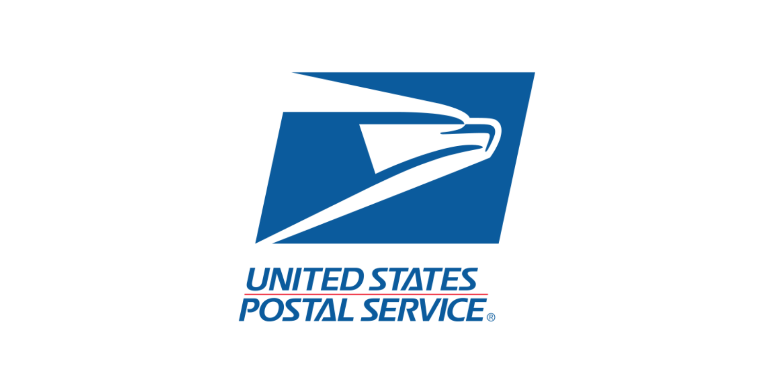 United States Postal Service logo featuring a stylized blue eagle within a tilted square and the words 'United States Postal Service' underneath.