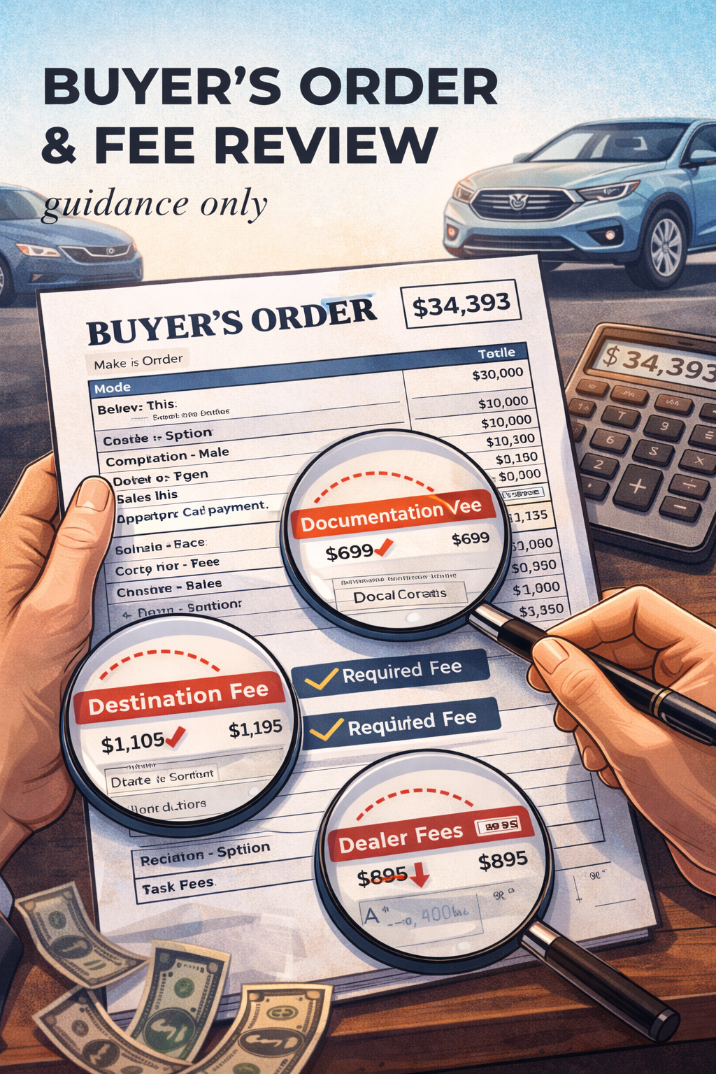Buyer’s Order & Fee Review (Guidance Only)