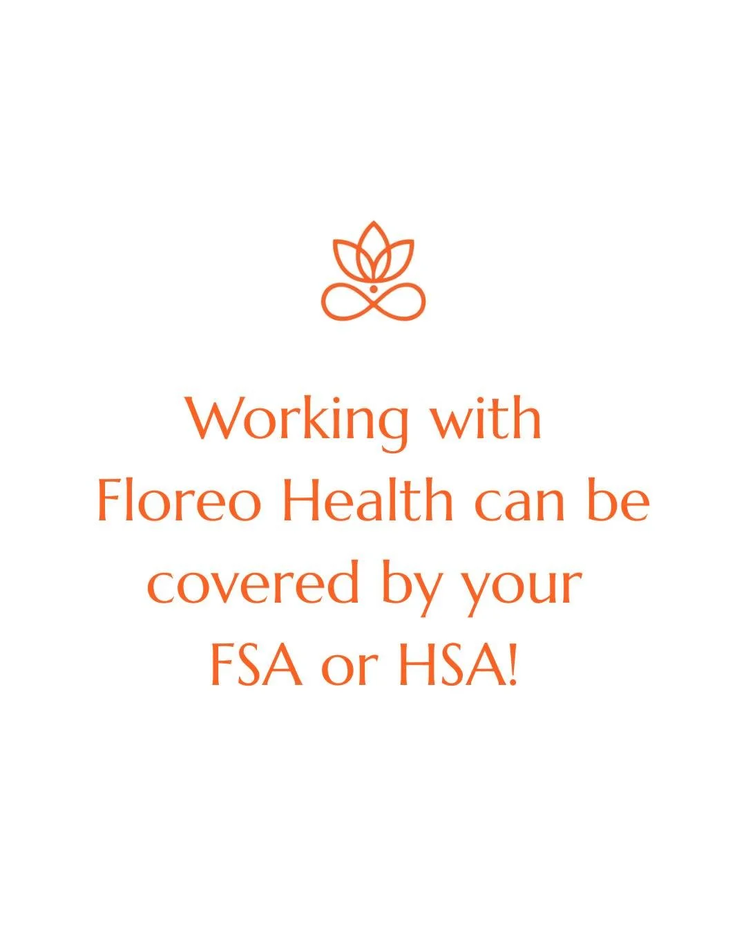 PSA: You can use your FSA &amp; HSA for holistic health support!

Check out Floreo Health&rsquo;s offerings at the link in bio and DM for more info / to get started.

#holistichealth #rootcausehealing #pcos #foodfreedom